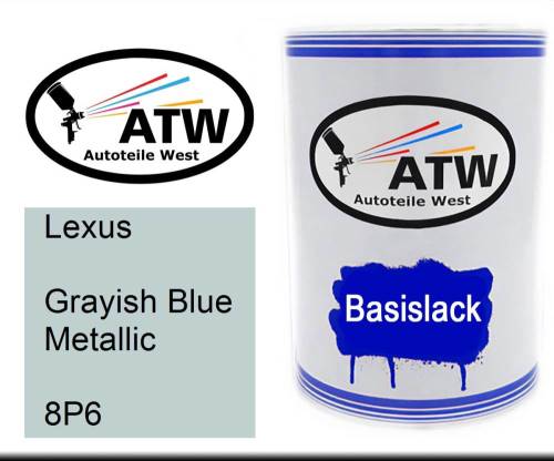 Lexus, Grayish Blue Metallic, 8P6: 500ml Lackdose, von ATW Autoteile West.